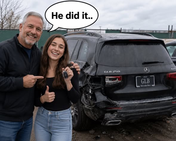 A father bought his daughter a pre owned certified 2020 Merc...