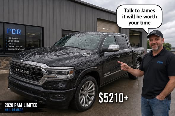 Hail came through and took out my clients 2020 Ram Limited

...