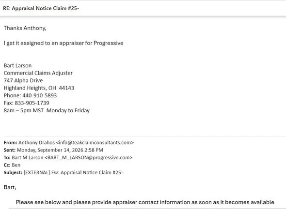 As it turns out, Progressive employees CAN communicate.

We ...